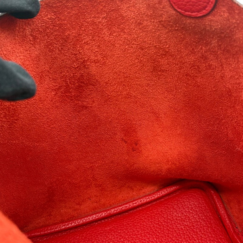 エルメス HERMES ピコタンロックPM Y刻印 ルージュクー シルバー金具 トリヨンクレマンス レディース ハンドバッグ