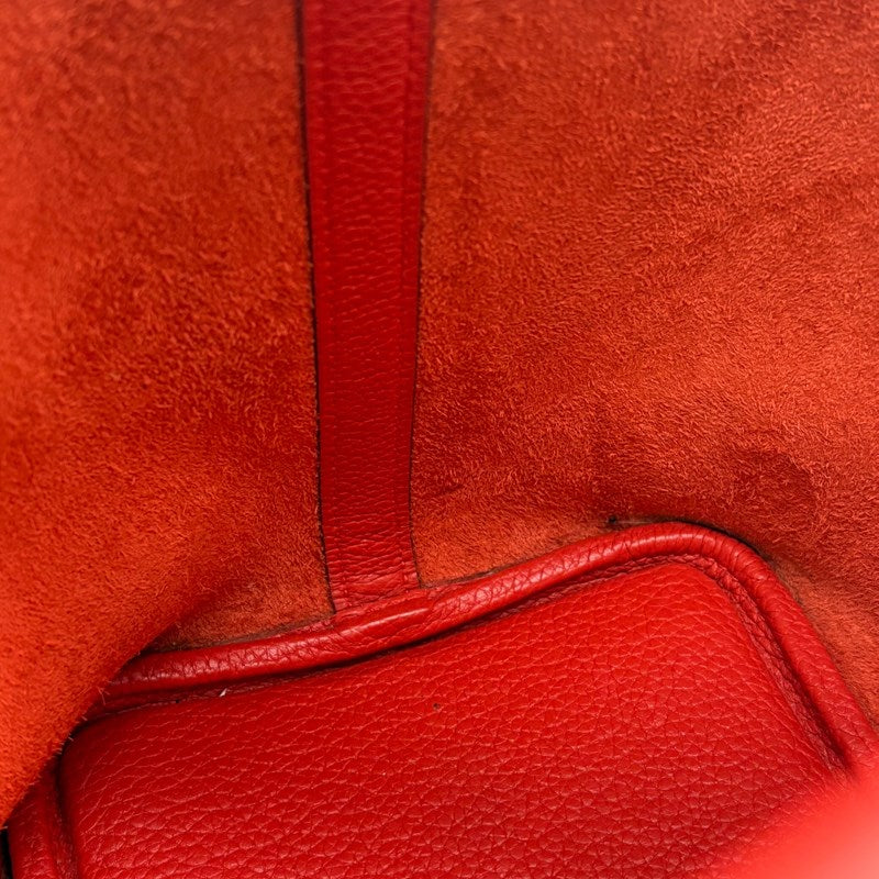 エルメス HERMES ピコタンロックPM Y刻印 ルージュクー シルバー金具 トリヨンクレマンス レディース ハンドバッグ