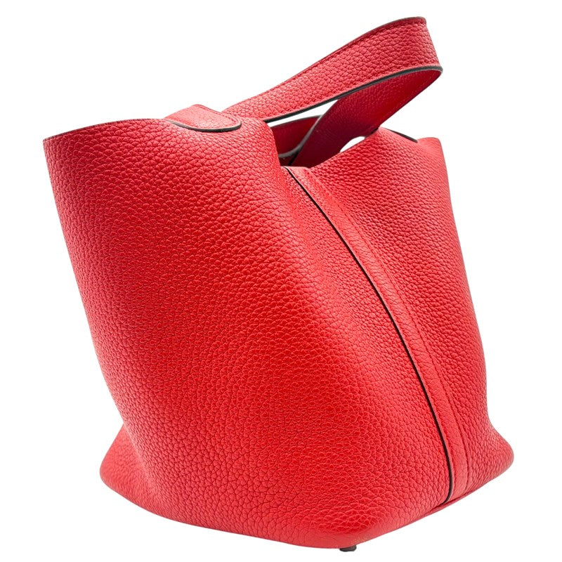 エルメス HERMES ピコタンロックPM Y刻印 ルージュクー シルバー金具 トリヨンクレマンス レディース ハンドバッグ