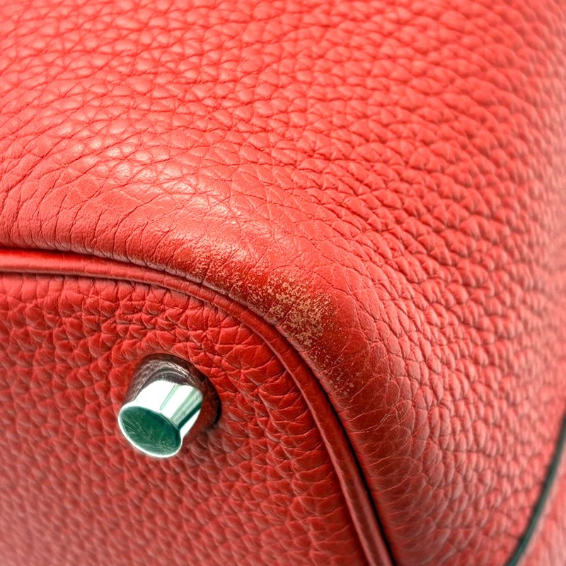エルメス HERMES ピコタンロックPM Y刻印 ルージュクー シルバー金具 トリヨンクレマンス レディース ハンドバッグ