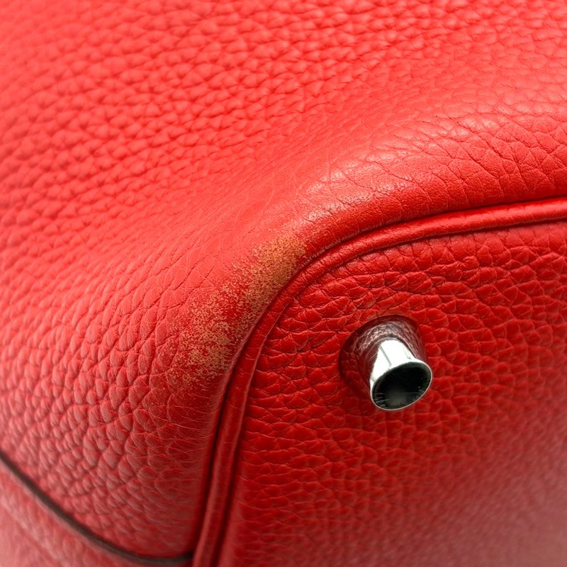 エルメス HERMES ピコタンロックPM Y刻印 ルージュクー シルバー金具 トリヨンクレマンス レディース ハンドバッグ