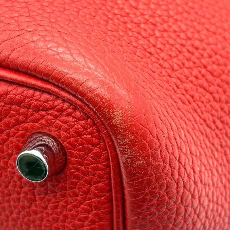 エルメス HERMES ピコタンロックPM Y刻印 ルージュクー シルバー金具 トリヨンクレマンス レディース ハンドバッグ