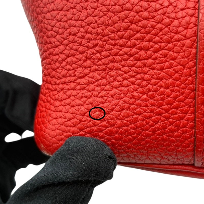 エルメス HERMES ピコタンロックPM Y刻印 ルージュクー シルバー金具 トリヨンクレマンス レディース ハンドバッグ