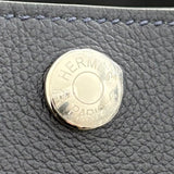 エルメス HERMES カバッシュ W刻印 ブルーニュイ シルバー金具 エヴァ―グレイン ユニセックス ショルダーバッグ