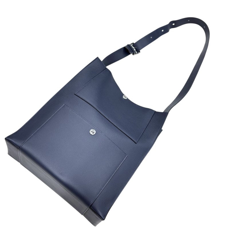 エルメス HERMES カバッシュ W刻印 ブルーニュイ シルバー金具 エヴァ―グレイン ユニセックス ショルダーバッグ