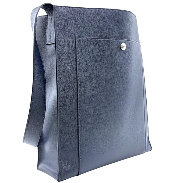 エルメス HERMES カバッシュ W刻印 ブルーニュイ シルバー金具 エヴァ―グレイン ユニセックス ショルダーバッグ