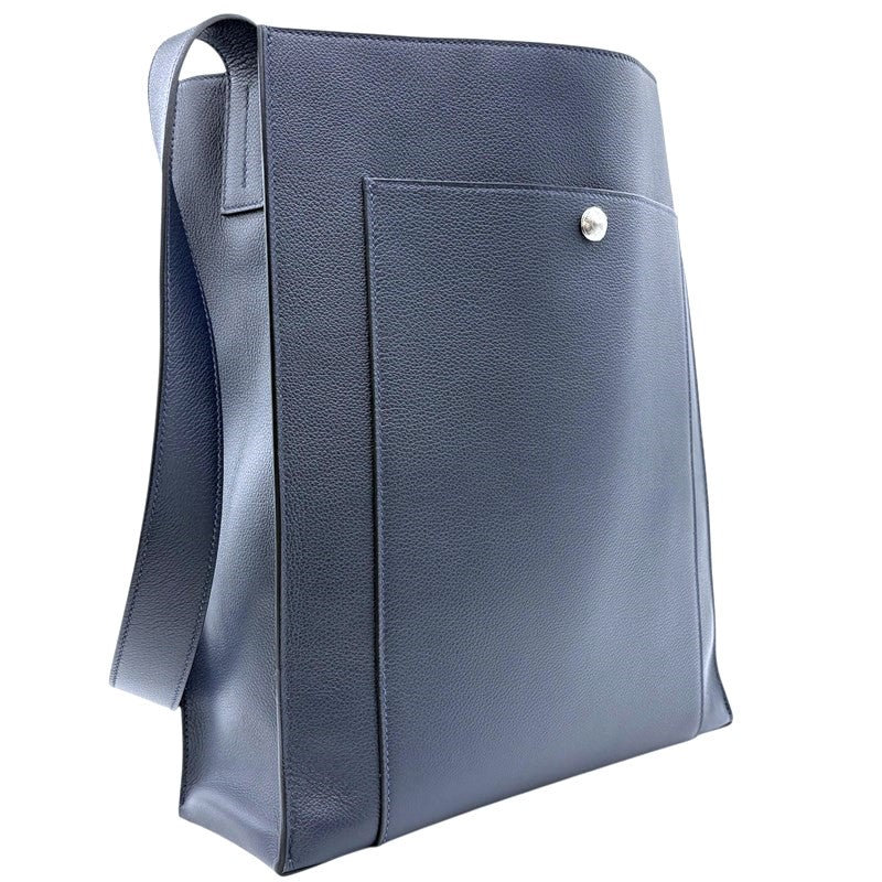 エルメス HERMES カバッシュ W刻印 ブルーニュイ シルバー金具 エヴァ―グレイン ユニセックス ショルダーバッグ