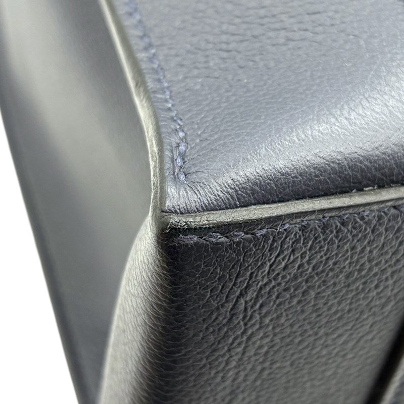 エルメス HERMES カバッシュ W刻印 ブルーニュイ シルバー金具 エヴァ―グレイン ユニセックス ショルダーバッグ