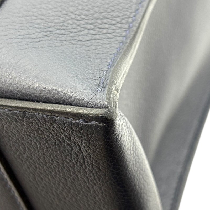 エルメス HERMES カバッシュ W刻印 ブルーニュイ シルバー金具 エヴァ―グレイン ユニセックス ショルダーバッグ