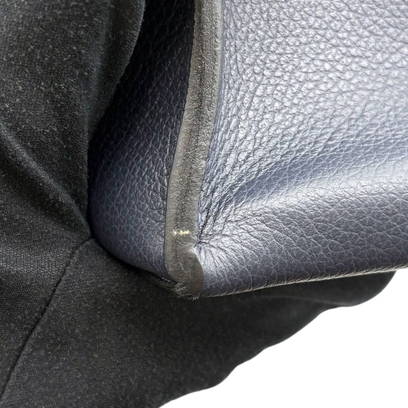 エルメス HERMES カバッシュ W刻印 ブルーニュイ シルバー金具 エヴァ―グレイン ユニセックス ショルダーバッグ