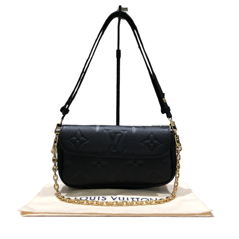 ルイ・ヴィトン LOUIS VUITTON ウォレット オン チェーン･アイビー M82154 ノワール モノグラム・アンプラント レディース ショルダーバッグ