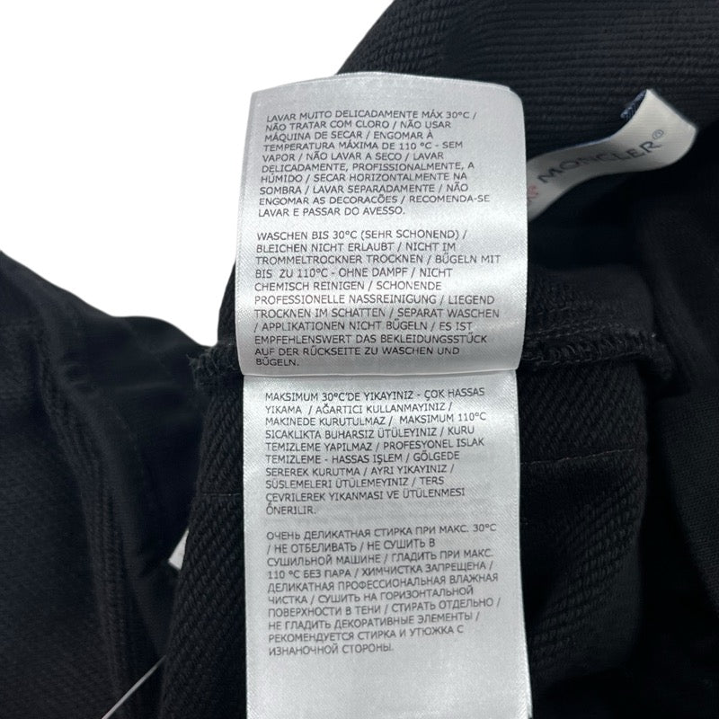 モンクレール MONCLER サイドラインスウェットパンツ ブラック×レッド コットン メンズ その他ボトムス