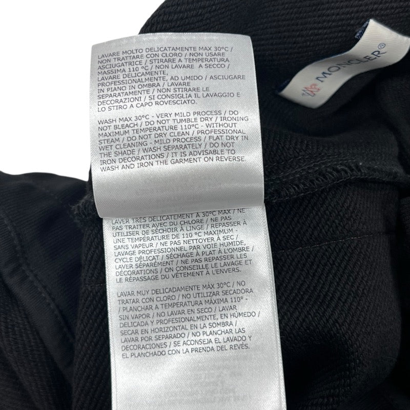 モンクレール MONCLER サイドラインスウェットパンツ ブラック×レッド コットン メンズ その他ボトムス