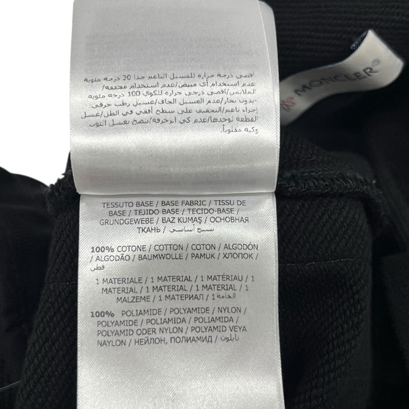 モンクレール MONCLER サイドラインスウェットパンツ ブラック×レッド コットン メンズ その他ボトムス