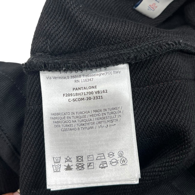 モンクレール MONCLER サイドラインスウェットパンツ ブラック×レッド コットン メンズ その他ボトムス