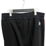 モンクレール MONCLER サイドラインスウェットパンツ ブラック×レッド コットン メンズ その他ボトムス