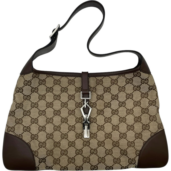 グッチ GUCCI ジャッキーワンショルダー 28628 ブラウン キャンバス/レザー レディース ショルダーバッグ