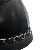 シャネル CHANEL ココマーク チェーンローファー G35067 ブラック シルバー金具 レザー レディース ローファー