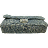 シャネル CHANEL カメリアココマークチェーンショルダー ブルー シルバー金具 デニム/レザー レディース ショルダーバッグ
