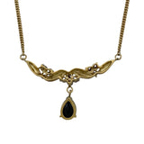 ジュエリーマキ サファイア ダイヤネックレス D-0.33 S-1.17 K18YG ジュエリー