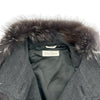 マックスマーラ Max Mara ファー装飾ウールロングコート グレー ウール レディース その他アウター