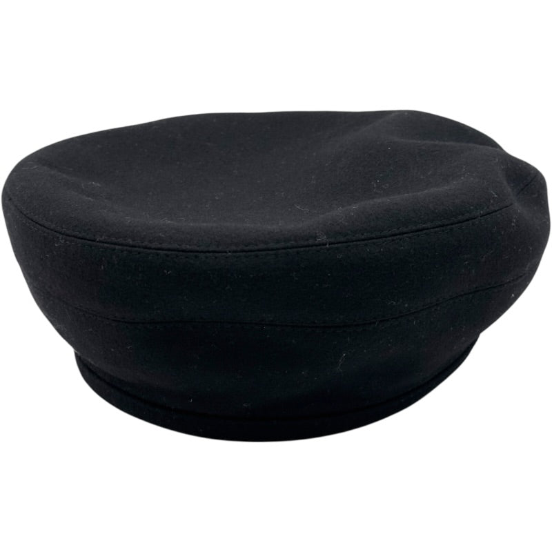 HERMERS エルメス ベレー帽 57 カシミヤ ブラック エルメス HERMES セリエボタンカシミヤベレーキャップ ブラック