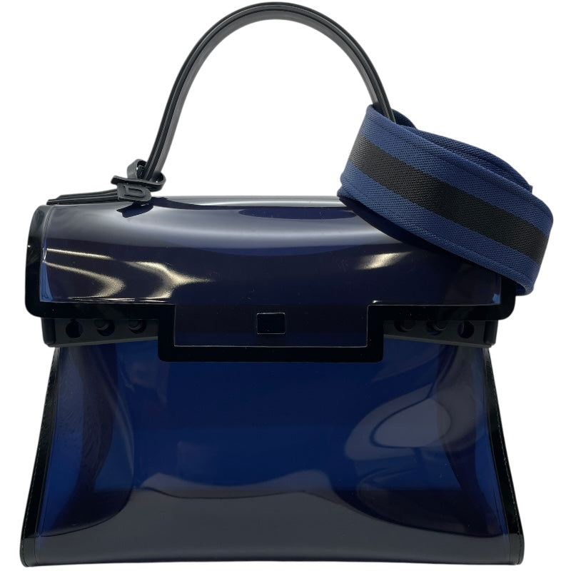 DELVAUX デルボー タンペート クリア ハンドバッグ ネイビー レディース デルヴォー DELVAUX ザ・タンペート ダークナイト ネイビー系 クリア