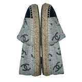 シャネル CHANEL ココマークエスパドリーユサンダル G39028 グレー レディース サンダル