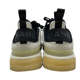 シャネル CHANEL ココマークファブリックローカットスニーカー G38501 ホワイト スウェット レディース スニーカー