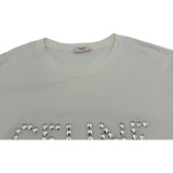 セリーヌ CELINE スタッズロゴ半袖Ｔシャツ 2X50C671Q ホワイト コットン メンズ 半袖Ｔシャツ
