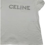 セリーヌ CELINE スタッズロゴ半袖Ｔシャツ 2X50C671Q ホワイト コットン メンズ 半袖Ｔシャツ