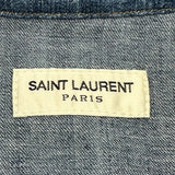 サンローラン SAINT LAURENT パッチワーク長袖デニムシャツ 551352 ブルー デニム メンズ 長袖シャツ