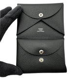 エルメス HERMES カルヴィデュオ B刻 ブラック エプソン レディース カードケース