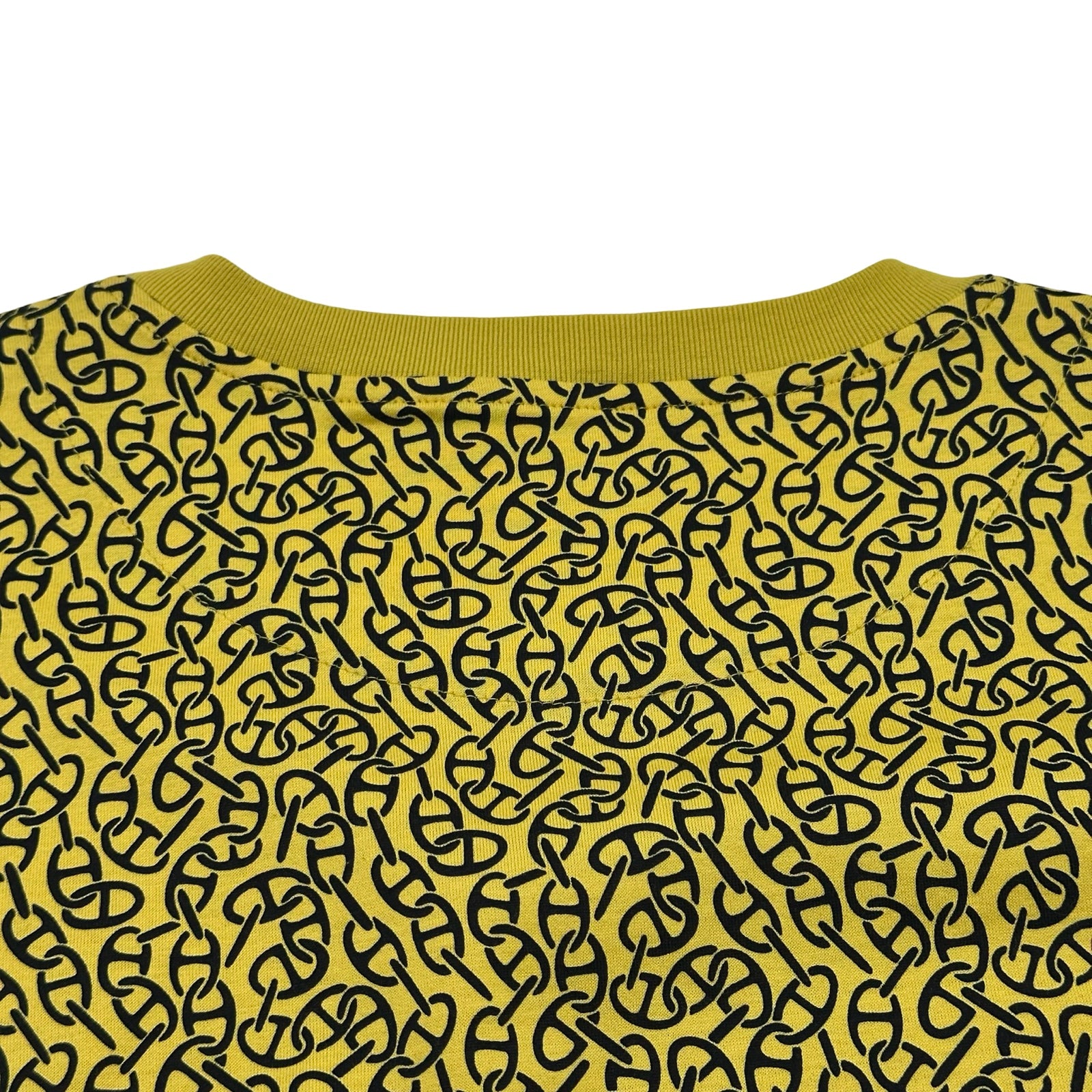 エルメス HERMES シェーヌダンクル半袖Tシャツ 4E4620DB イエロー コットン レディース 半袖Ｔシャツ エルメス HERMES シェーヌダンクル半袖Tシャツ 4E4620DB イエロー