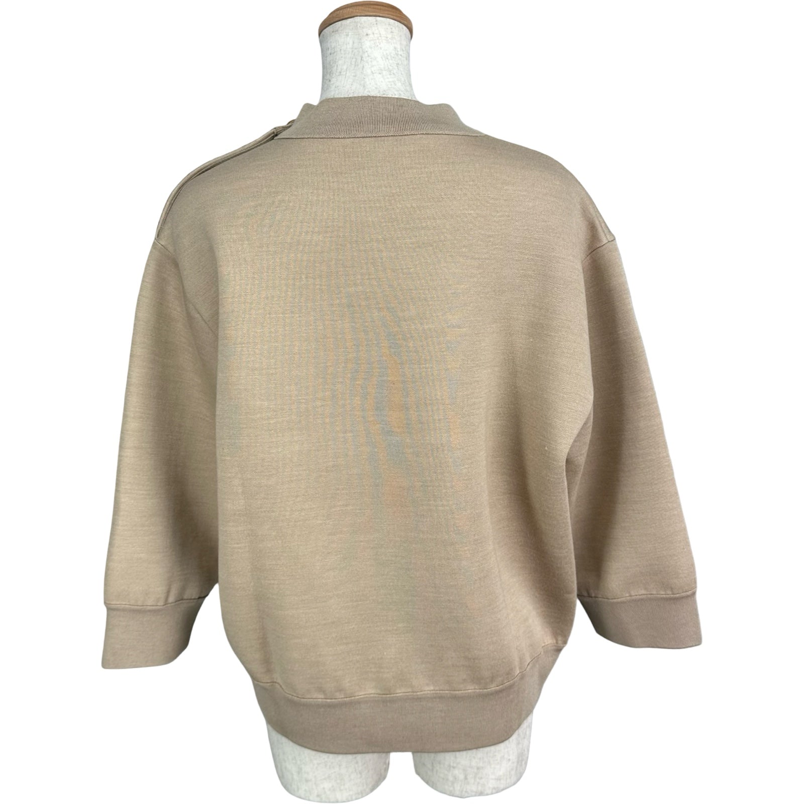 ルイ・ヴィトン LOUIS VUITTON ロゴプリントスウェットシャツ FJKL37YDX ベージュ ナイロン/シルク レディース スウェット ルイ・ヴィトン LOUIS VUITTON ロゴプリントスウェットシャツ