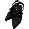 ヴァレンティノ VALENTINO ロックスタッズストラップパンプス ブラック レザー レディース パンプス