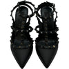 ヴァレンティノ VALENTINO ロックスタッズストラップパンプス ブラック レザー レディース パンプス