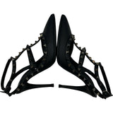ヴァレンティノ VALENTINO ロックスタッズストラップパンプス ブラック レザー レディース パンプス