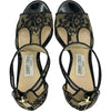 ジミーチュウ JIMMY CHOO レースオープントゥヒールパンプス ブラック レザー レディース パンプス