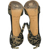 ジミーチュウ JIMMY CHOO レースオープントゥヒールパンプス ブラック レザー レディース パンプス