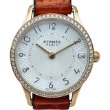 エルメス HERMES スリムドゥエルメス CA2.171 ホワイト ピンクゴールド レディース 腕時計