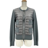 モンクレール MONCLER ダウン切替ジップアップカーディガン グレー ナイロン レディース カーディガン