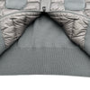 モンクレール MONCLER ダウン切替ジップアップカーディガン グレー ナイロン レディース カーディガン