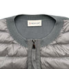 モンクレール MONCLER ダウン切替ジップアップカーディガン グレー ナイロン レディース カーディガン