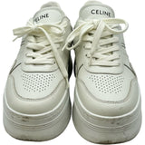 セリーヌ CELINE プラットフォームブロックスニーカー ホワイト レザー レディース スニーカー