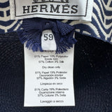 エルメス HERMES エマ セリエボタンキャップ ネイビー ポリエステル レディース その他ファッション雑貨