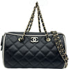 シャネル CHANEL マトラッセボストンショルダーバッグ AP4515 ブラック/ホワイト ラムスキン レディース ショルダーバッグ