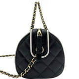 シャネル CHANEL マトラッセボストンショルダーバッグ AP4515 ブラック/ホワイト ラムスキン レディース ショルダーバッグ