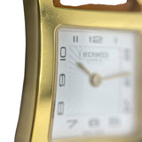 エルメス HERMES Hウォッチ　ドゥブルトゥール HH1.201 ホワイト ステンレススチール 腕時計