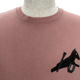 エルメス HERMES カルトゥッシュ半袖Tシャツ ピンク コットン レディース 半袖Ｔシャツ